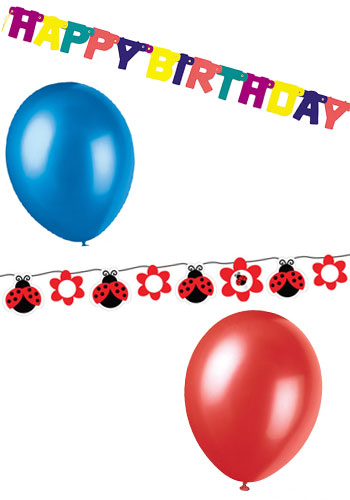 Bunte Deko für den Kindergeburtstag - Ballons und Girlanden