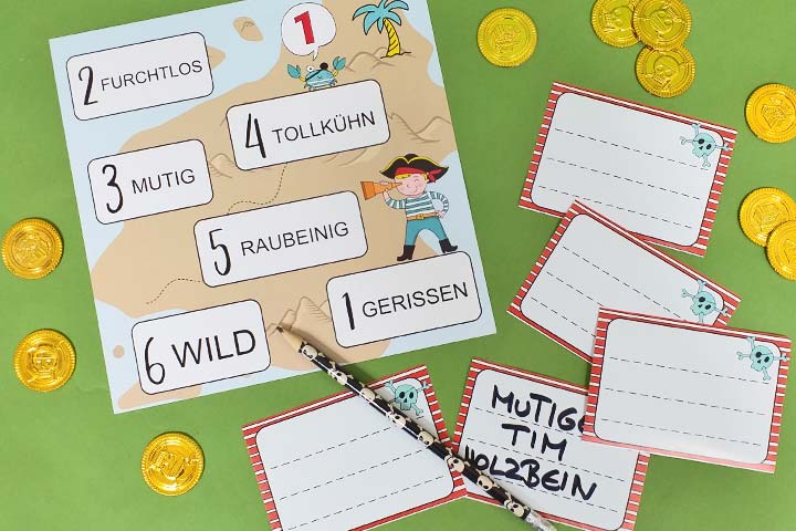 Kindergeburtstag-Spiele-Set für die Piratenparty