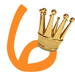 Prinzessinnen-Krone mit der Zahl 6