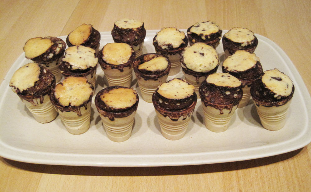 Gebackene Eiswaffel-Muffins