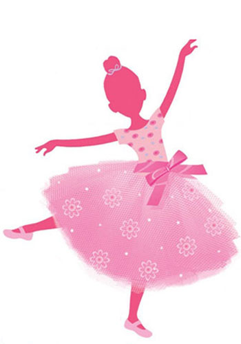 Ballerina mit pinkfarbenem Tütü