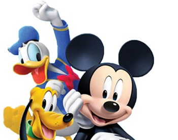 Micky Maus mit Donald und Pluto