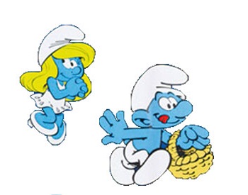 Schlumpfine und Korb-Schlumpf