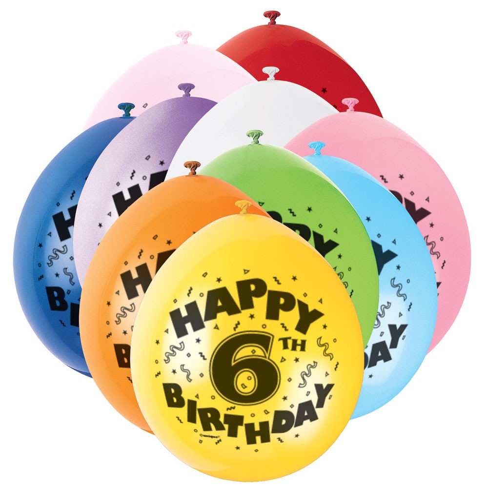 Zahlenballons Luftballons Fur Den 6 Geburtstag