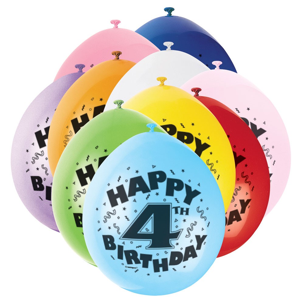 Zahlenballons / Luftballons für den 4 Geburtstag Zahlenballons / Luftballons für den 4 Geburtstag