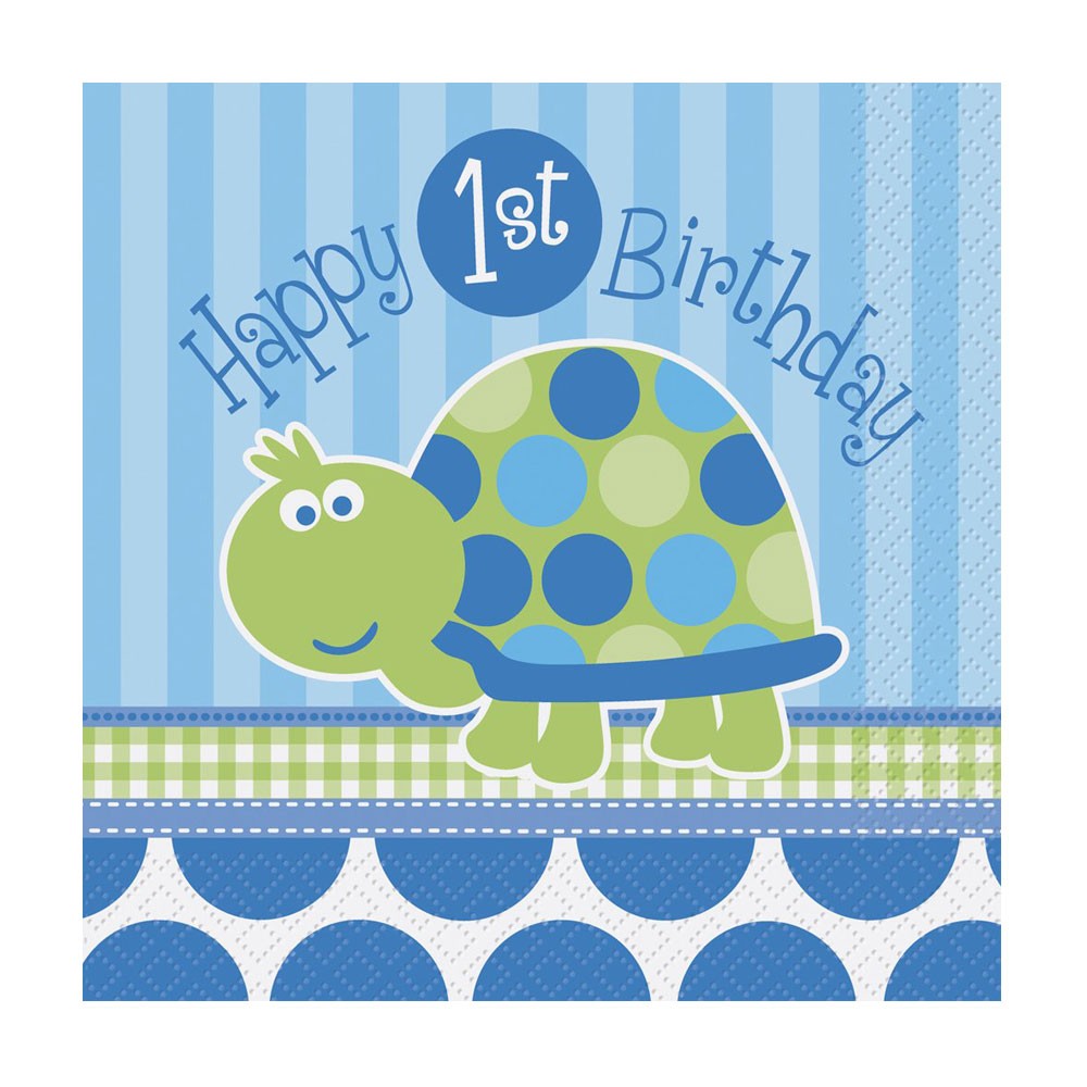 Servietten Schildkrote 1 Geburtstag